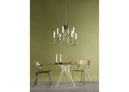 Lampada a sospensione Khan Metal di Kartell