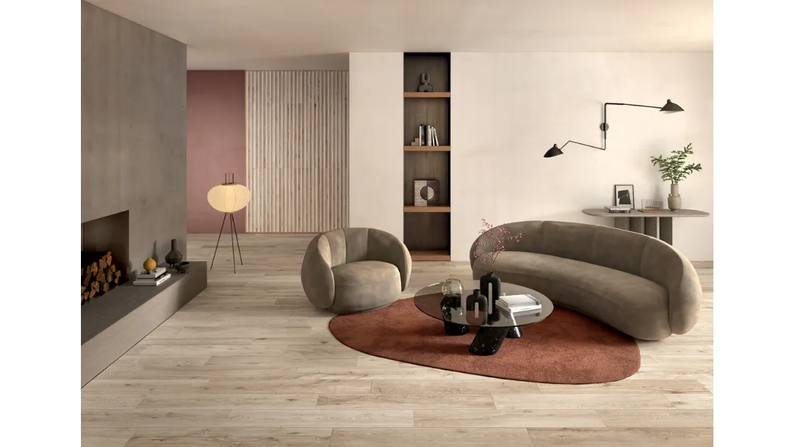 Piastrelle effetto legno Bio Attitude Almond di Lea Ceramiche