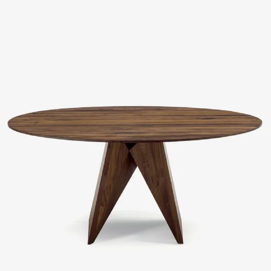 Tavolo rotondo Miya in legno massello di Riva1920
