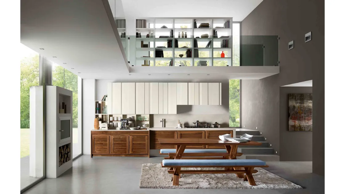 Cucina Design lineare Canaletto 4 de L'Ottocento