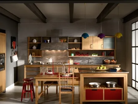 Cucina Design con isola Industrial Chic 3 de L'Ottocento