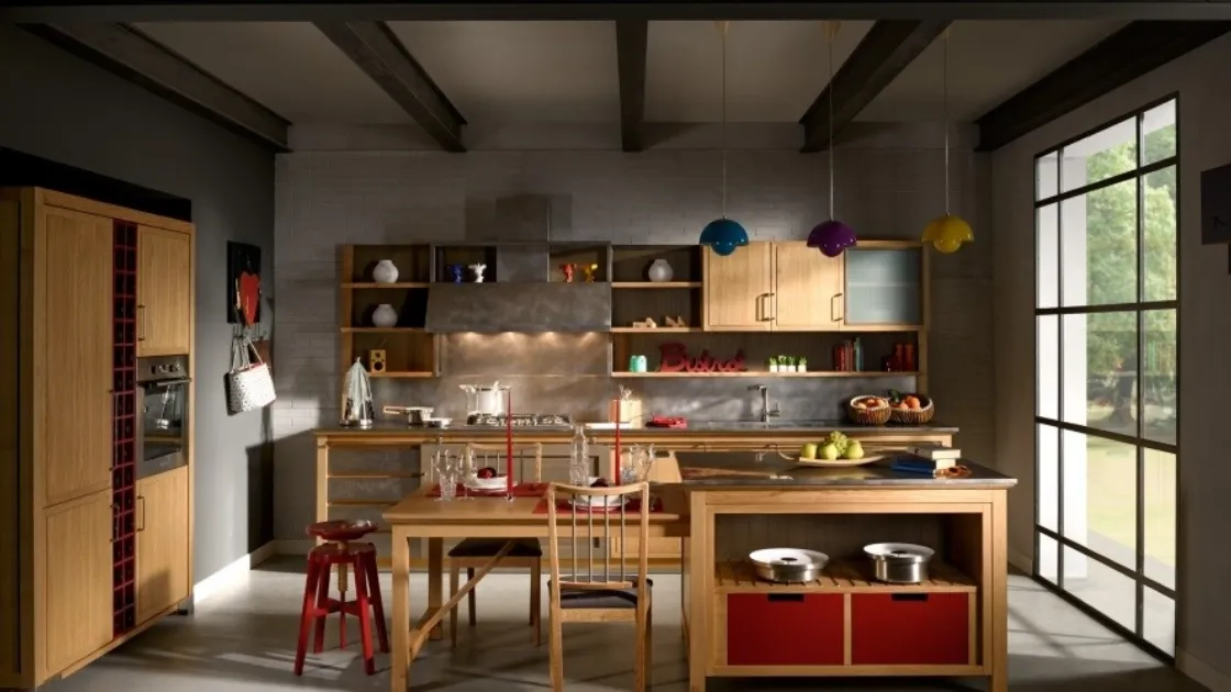 Cucina Design con isola Industrial Chic 3 de L'Ottocento