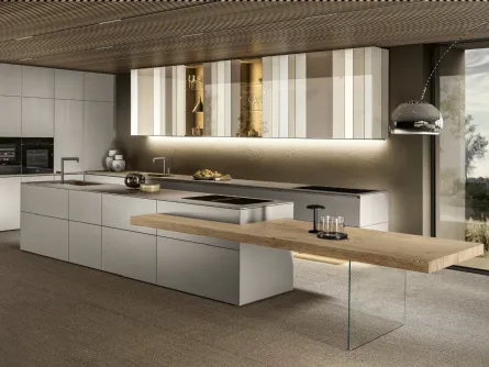 Cucina Design con isola NOW Project 2828 di Lago