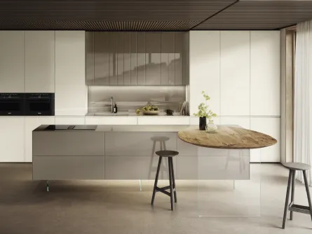 Cucina Design con isola NOW Project 2832 di Lago