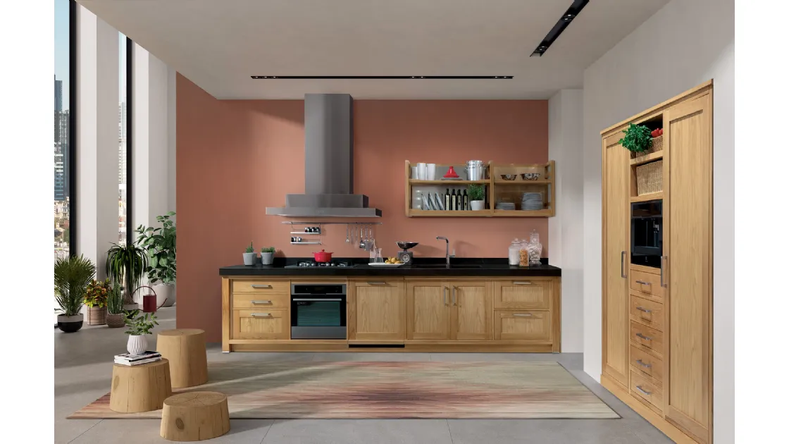 Cucina Design Seven Days lineare 02 in legno di Riva1920