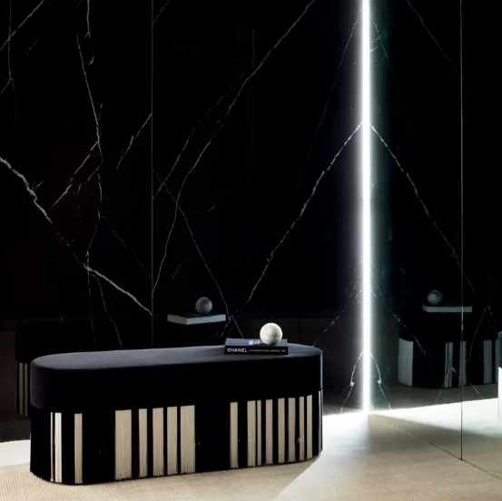 Piastrelle Delight effetto marmo Marquina Nero di Lea Ceramiche