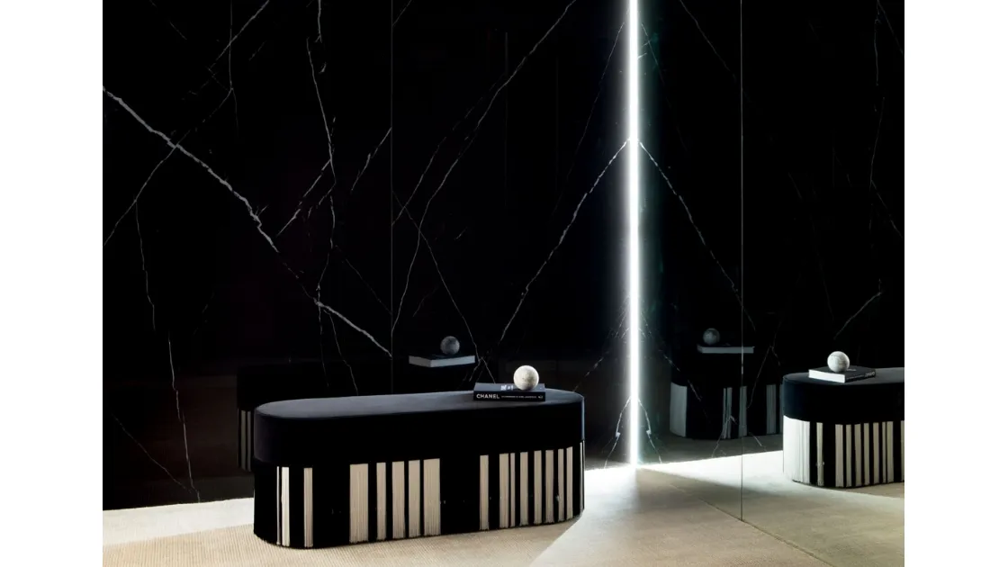 Piastrelle Delight effetto marmo Marquina Nero di Lea Ceramiche