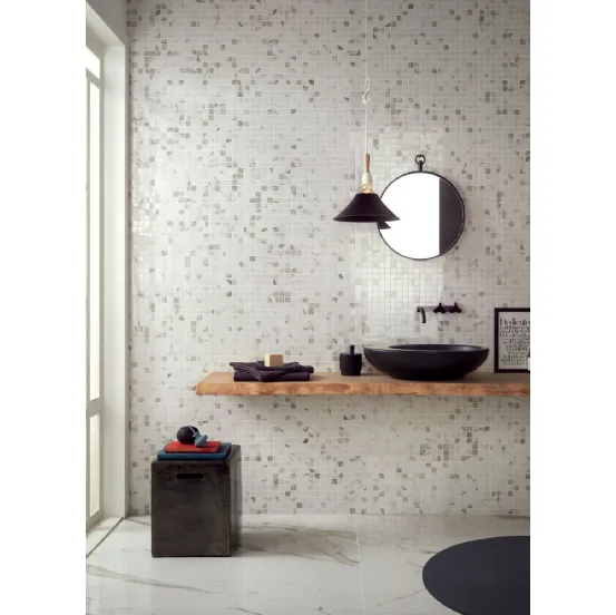 Piastrelle Dreaming Calacattashine a mosaico di Lea Ceramiche