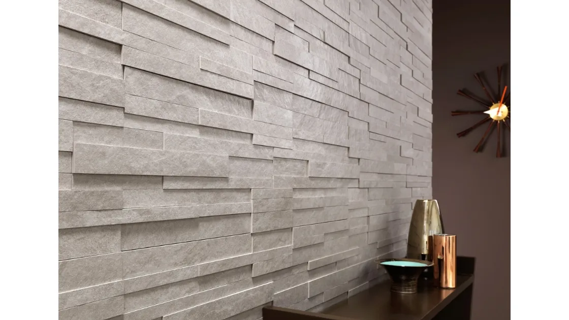 Piastrelle Waterfall Ivory Flow 3D di Lea Ceramiche